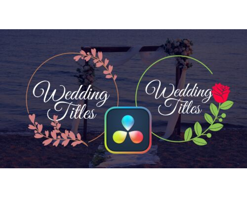 Free Floral Wedding Titles Davinci Resolve 17