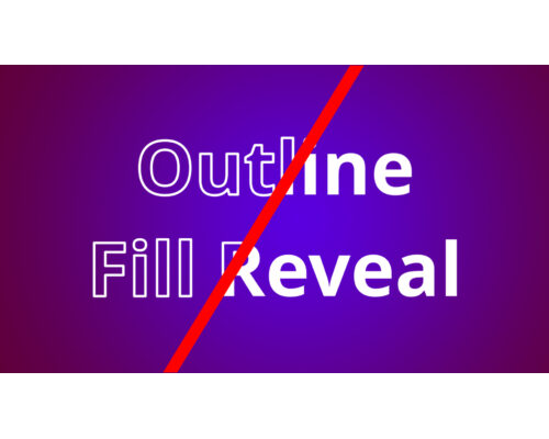 Outline Fill Reveal Title